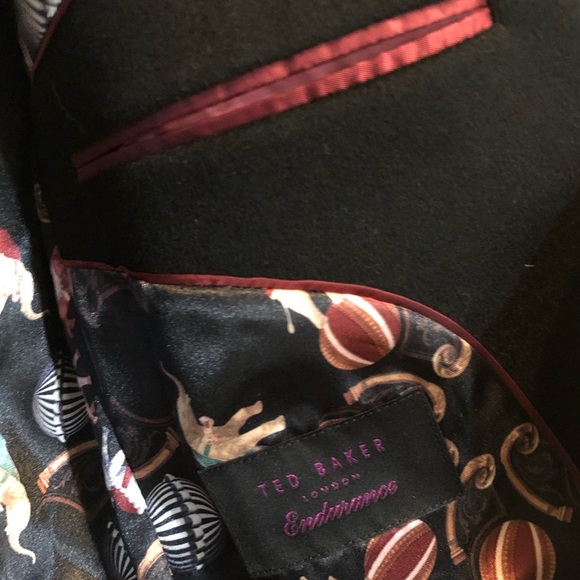 Ted Baker Black Peacoat Sz Small - Picture 5 of 8